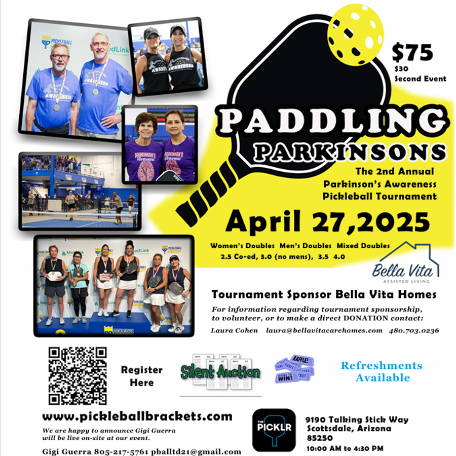 2nd Annual - Paddling Parkinsons Pickleball Tournament